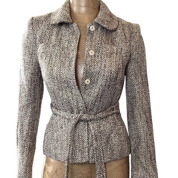 Anne Klein Tweed Boucle Blazer Jacket Sz 0 #3M - Picture 1 of 10